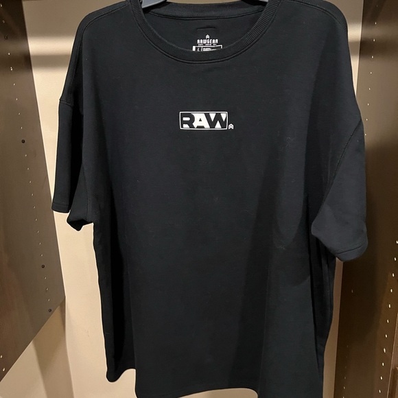 Black Crew Neck Tee with RAW Logo - Picture 3 of 4